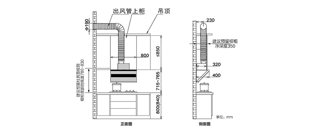 方太cxw-200-jq26ts安装示意图