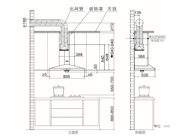 方太cxw-258-en51t安装示意图