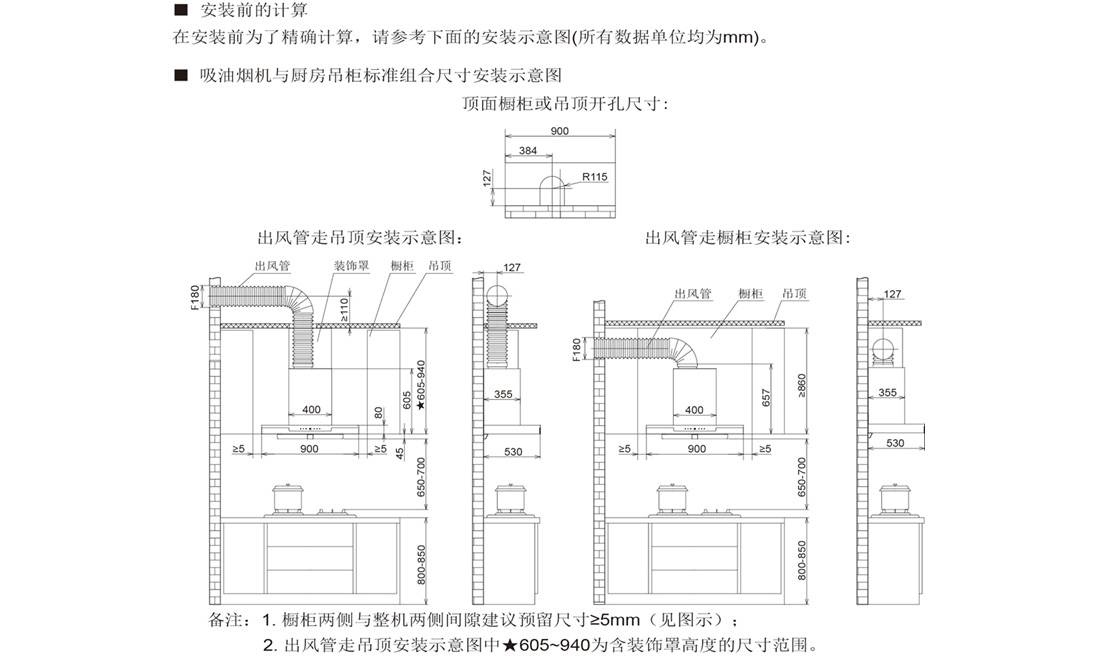 方太cxw-200-emq2t安装示意图